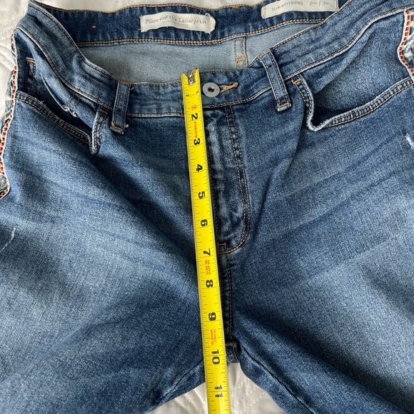 Pilcro and the Letterpress Anthropologie Slim Boyfriend Blue Denim Jeans - 30 - Picture 13 of 14
